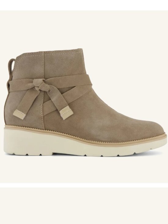 Toms Shoes - NWT TOMS Marlow Dune Suede Wedge Ankle Booties with Side Zip 9.5